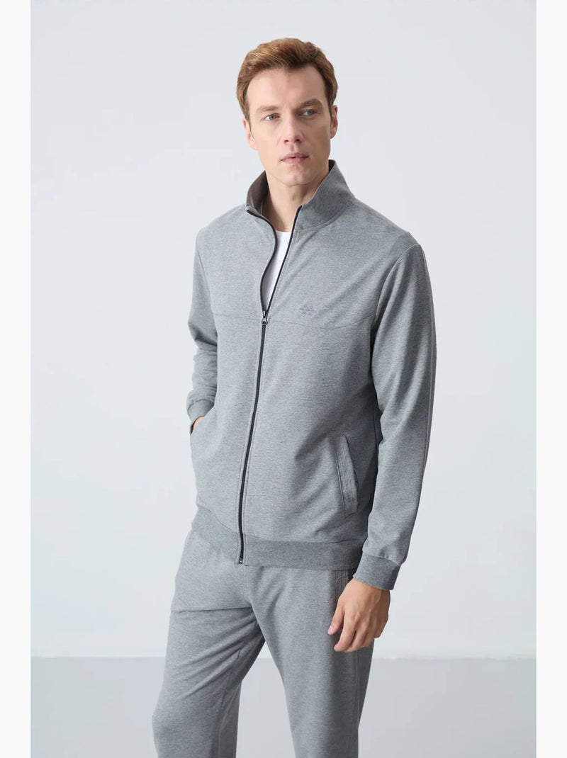 Ensemble homme sweat et pantalon à fermeture éclair tommy Gris - Kiabi
