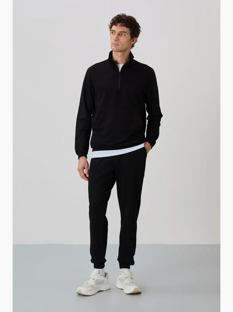 Ensemble homme sweat et pantalon à fermeture éclair tommy Noir - Kiabi