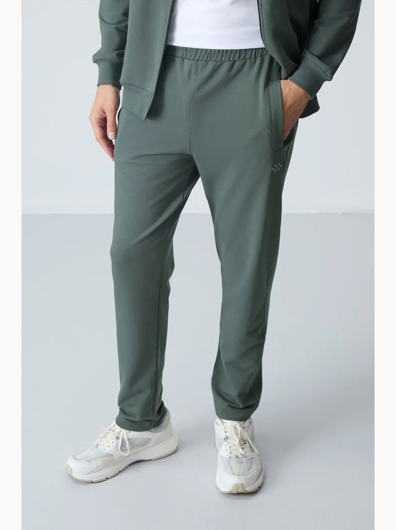 Ensemble homme sweat et pantalon à fermeture éclair tommy Vert - Kiabi