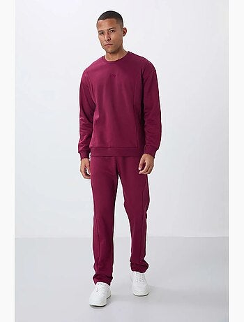 Ensemble homme sweat et pantalon en molleton coton mélangé tommy