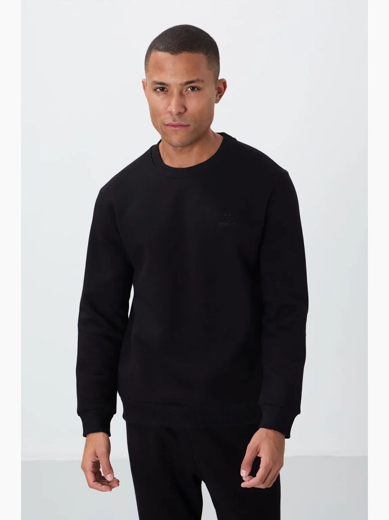 Ensemble homme sweat et pantalon en molleton tommy Noir - Kiabi