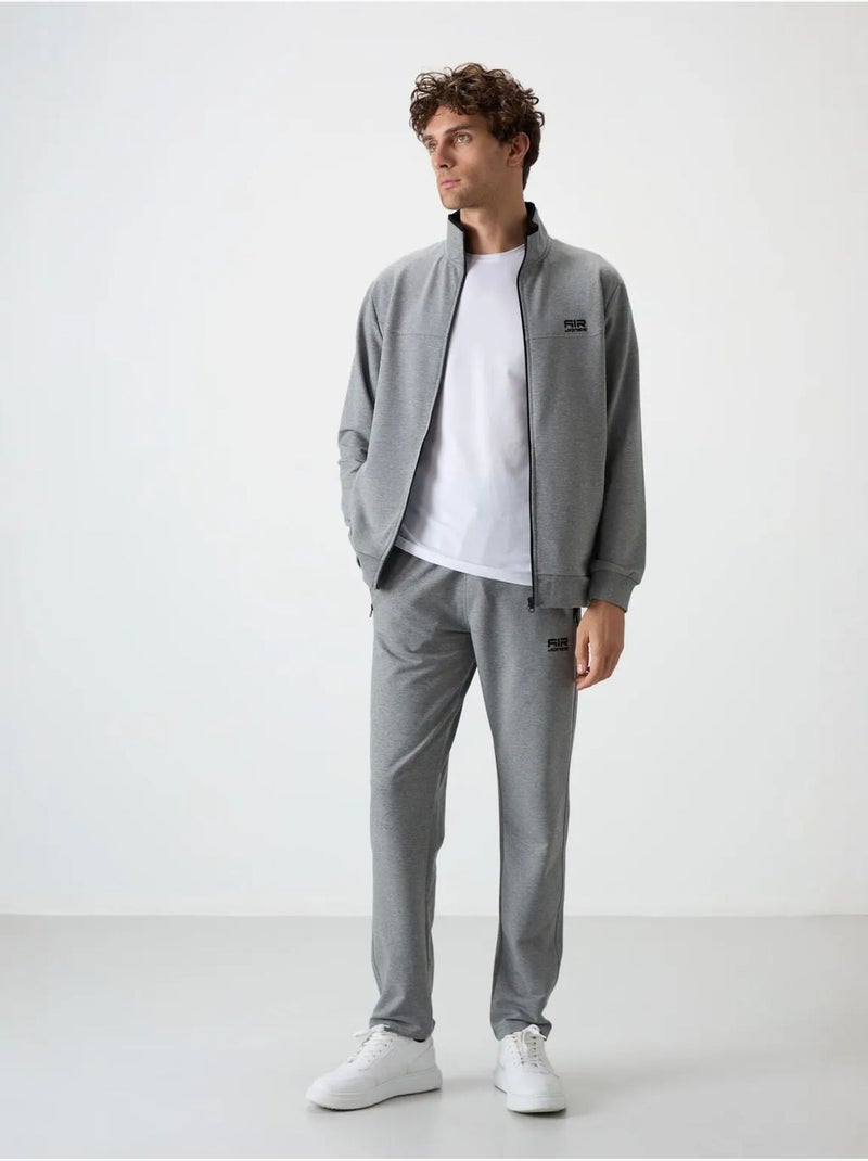 Ensemble homme sweat et pantalon en molleton tricoté tommy Gris - Kiabi