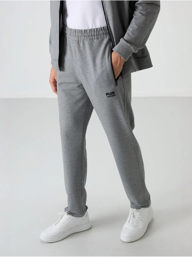 Ensemble homme sweat et pantalon en molleton tricoté tommy Gris - Kiabi