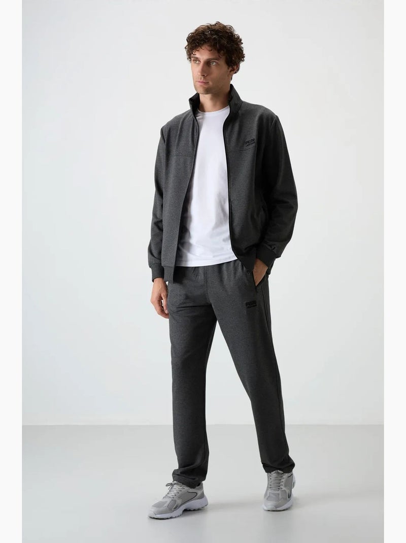 Ensemble homme sweat et pantalon en molleton tricoté tommy Gris Noir - Kiabi