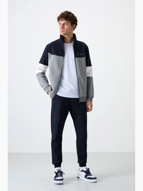 Ensemble homme sweat zippé et pantalon color-block tommy - Kiabi