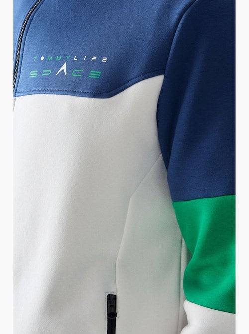 Ensemble homme sweat zippé et pantalon color-block tommy - Kiabi