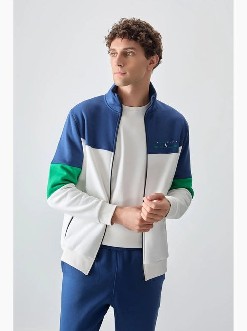 Ensemble homme sweat zippé et pantalon color-block tommy - Kiabi