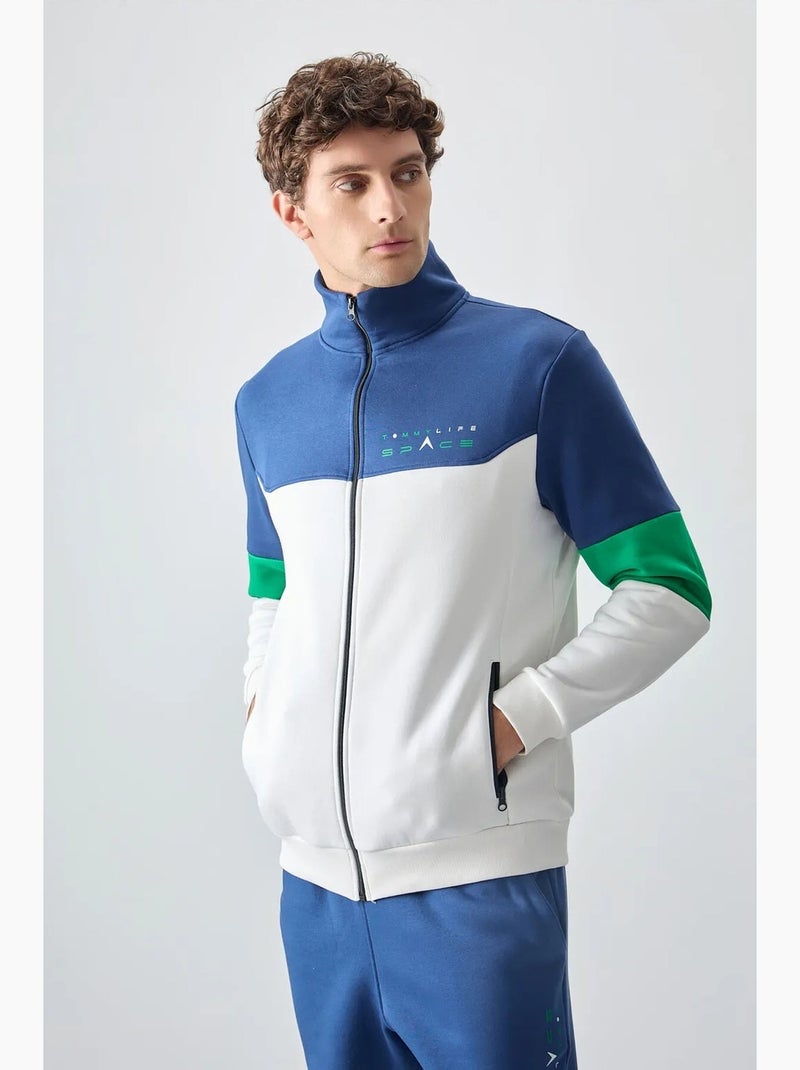 Ensemble homme sweat zippé et pantalon color-block tommy Bleu outremer - Kiabi