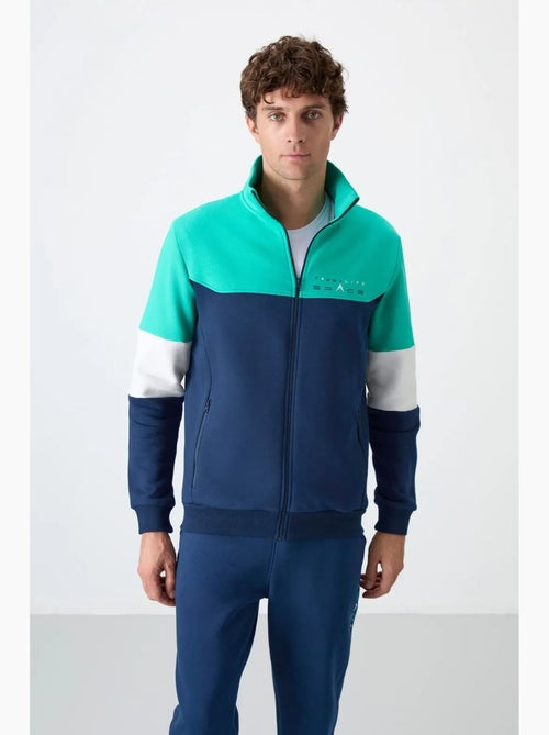 Ensemble homme sweat zippé et pantalon color-block tommy - Kiabi