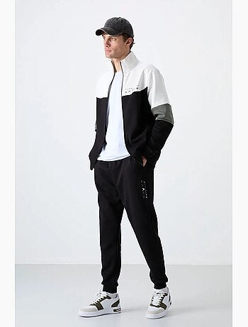 Ensemble homme sweat zippé et pantalon color-block tommy