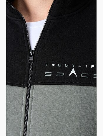 Ensemble homme sweat zippé et pantalon color-block tommy