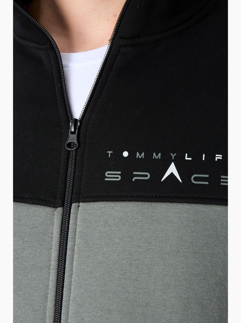 Ensemble homme sweat zippé et pantalon color-block tommy Noir Gris Blanc - Kiabi