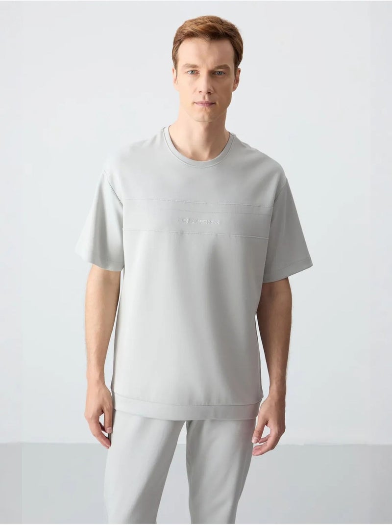 Ensemble homme t-shirt et pantalon oversize tommy Gris clair - Kiabi