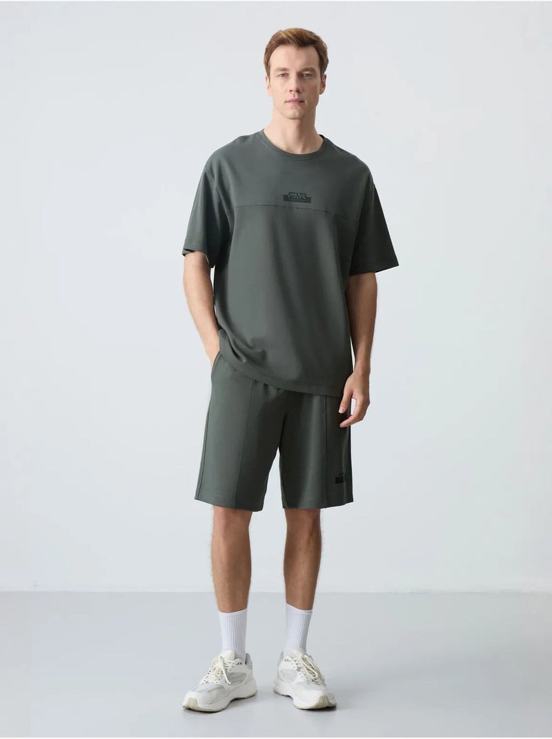 Ensemble homme t-shirt et short oversize tommy Gris Noir - Kiabi