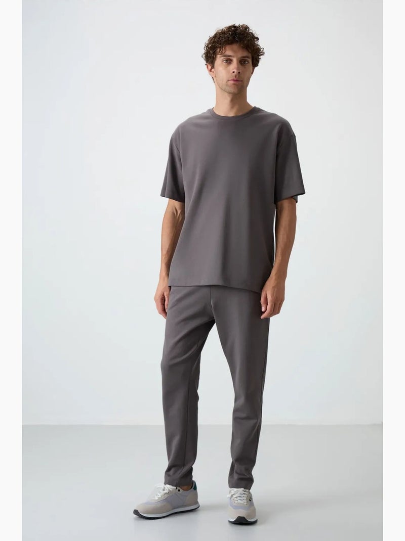 Ensemble homme t-shirt oversize et pantalon tommy Gris Noir - Kiabi