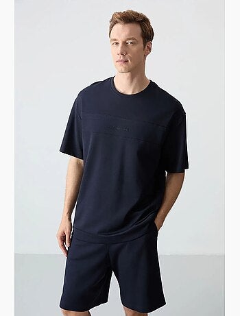 Ensemble homme t-shirt oversize et short en coton mélangé tommy