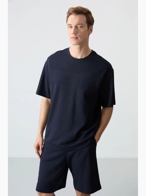 Ensemble homme t-shirt oversize et short en coton mélangé tommy - Kiabi