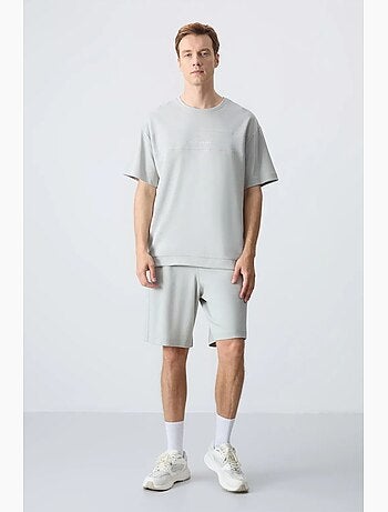 Ensemble homme t-shirt oversize et short en coton mélangé tommy
