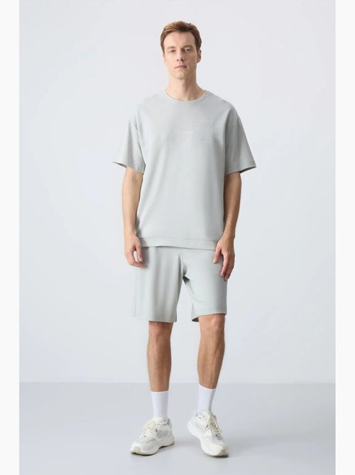 Ensemble homme t-shirt oversize et short en coton mélangé tommy - Kiabi