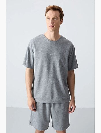 Ensemble homme t-shirt oversize et short en coton mélangé tommy