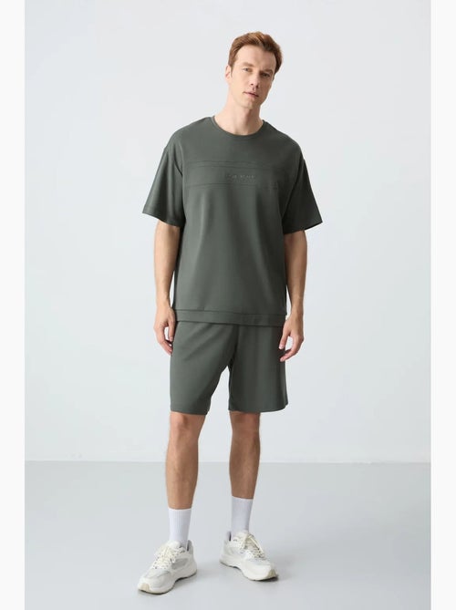 Ensemble homme t-shirt oversize et short en coton mélangé tommy - Kiabi