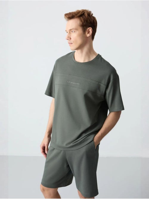 Ensemble homme t-shirt oversize et short en coton mélangé tommy - Kiabi