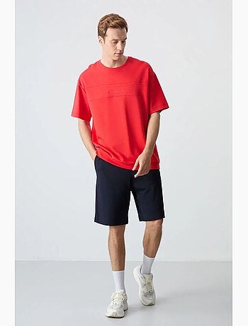 Ensemble homme t-shirt oversize et short en coton mélangé tommy