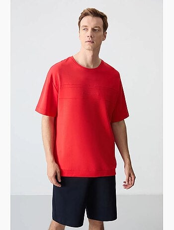 Ensemble homme t-shirt oversize et short en coton mélangé tommy
