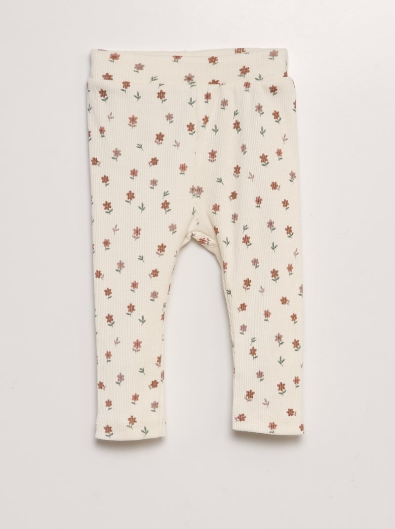 Ensemble imprimé sweat + legging - 2 pièces Ecru - Kiabi