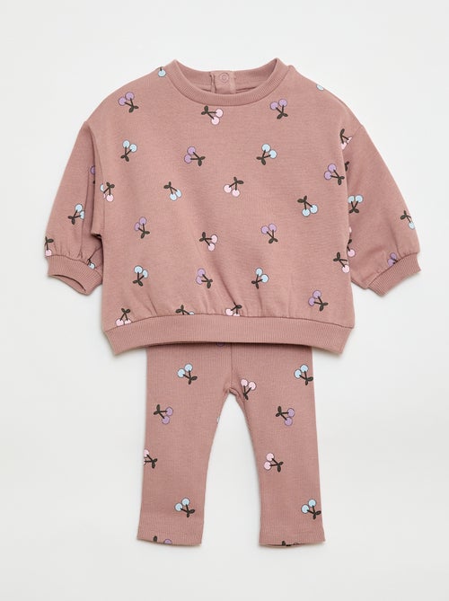 Ensemble jogging en molleton sweat + legging - 2 pièces - Kiabi