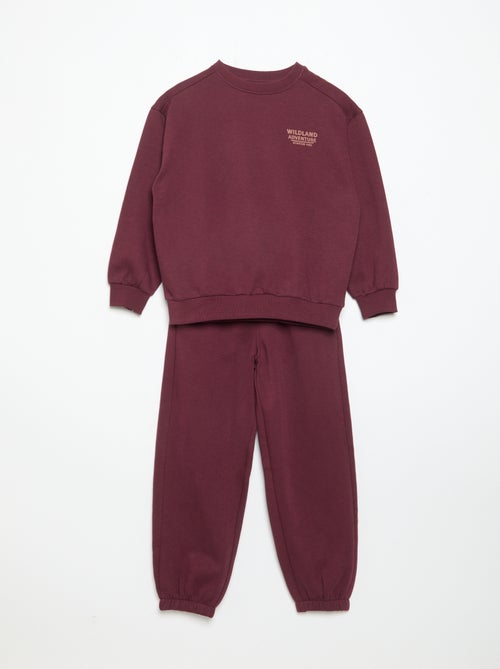 Ensemble jogging en molleton sweat + pantalon - 2 pièces - Kiabi