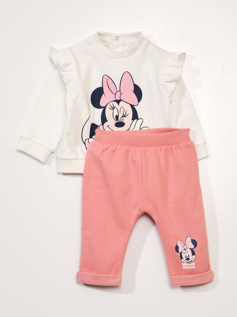 Ensemble jogging 'Minnie' - 2 pièces gris/rose - Kiabi