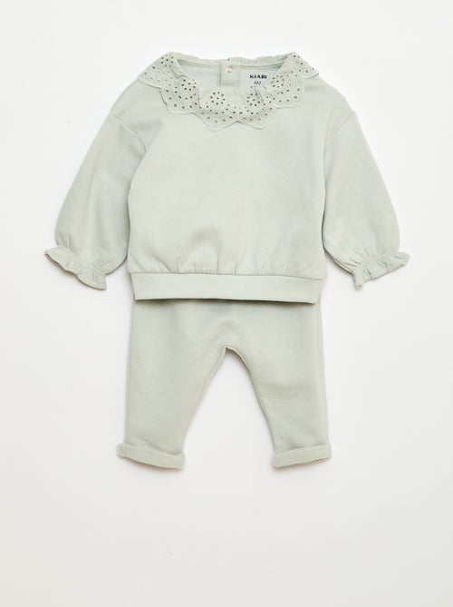 Ensemble jogging + sweat en molleton - 2 pièces - Kiabi