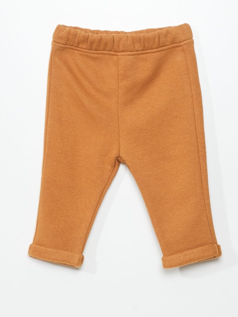 Ensemble jogging sweat + pantalon - 2 pièces Marron/blanc - Kiabi
