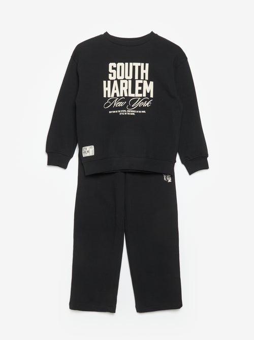 Ensemble jogging sweat + pantalon - 2 pièces - Kiabi Ensemble jogging sweat + pantalon - 2 pièces - Kiabi