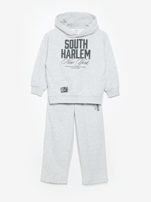 Ensemble jogging sweat zippé à capuche + jogging - 2 pièces - Kiabi Ensemble jogging sweat zippé à capuche + jogging - 2 pièces - Kiabi