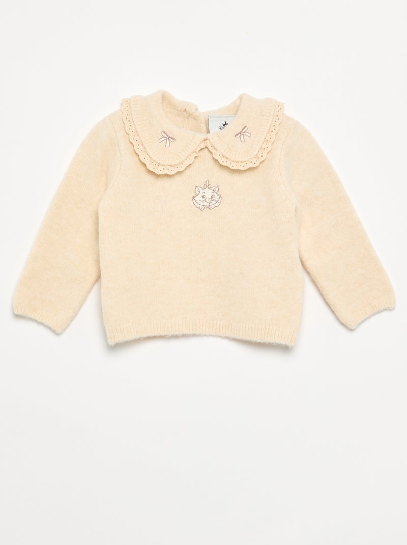 Ensemble 'Marie' 'Disney' 2 pièces en maille tricotée - Pull + legging Beige - Kiabi