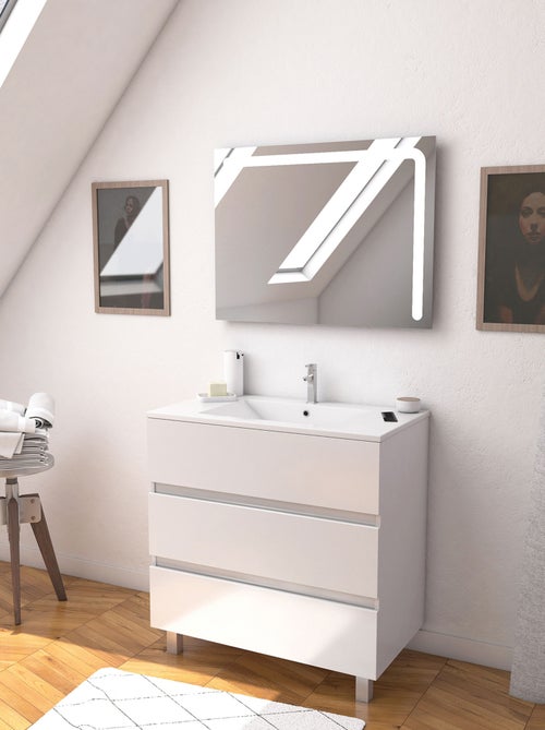 Ensemble meuble vasque et miroir à led - Kiabi Ensemble meuble vasque et miroir à led - Kiabi