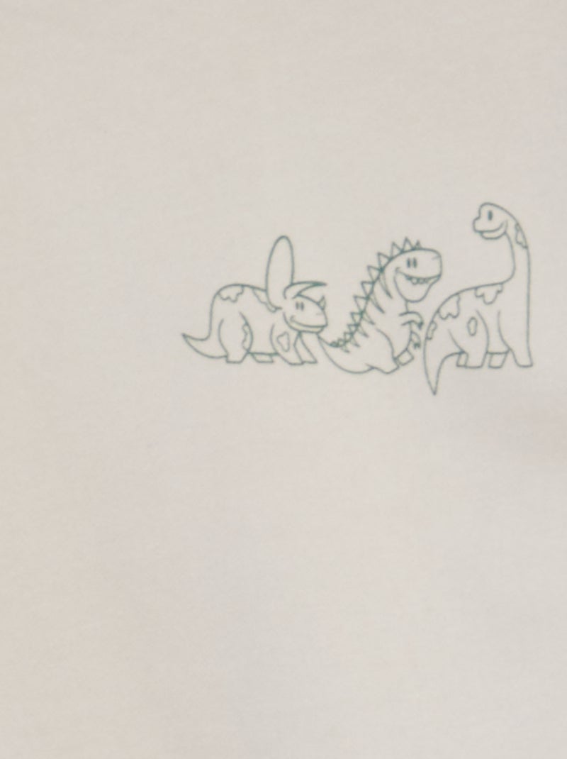 Ensemble molleton imprimé sweat + pantalon - 2 pièces Vert/gris - Kiabi