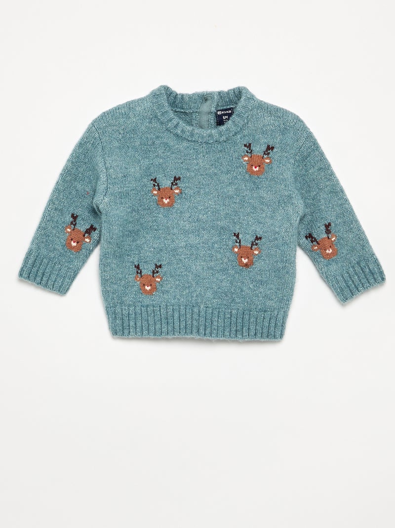Ensemble 'Noël' 2 pièces - Pull + legging Bleu - Kiabi