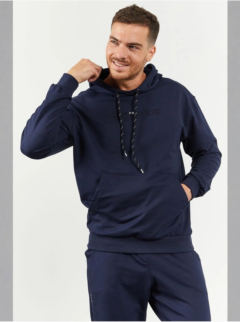 Ensemble oversize sweat à capuche et pantalon tommy Bleu marine - Kiabi