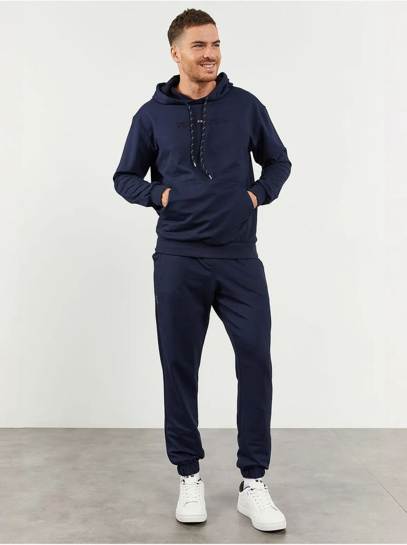 Ensemble oversize sweat à capuche et pantalon tommy Bleu marine - Kiabi