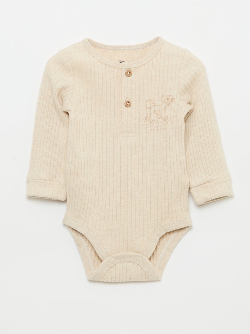 Ensemble pantalon + body + bonnet 'Simba' - 3 pièces Beige - Kiabi