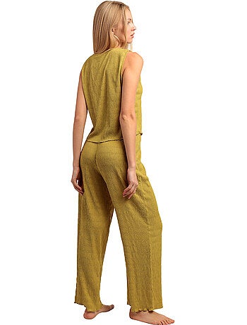 Ensemble pantalon et top sans manches halter style