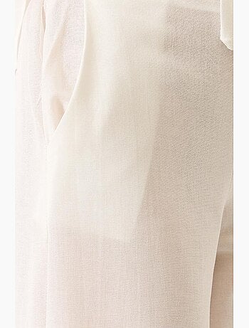 Ensemble pantalon kimono palazzo en lin à col en v et manches chauve-souris lucci