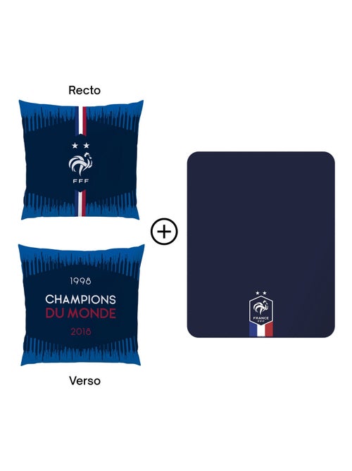 Ensemble plaid et coussin, fff champions - Kiabi Ensemble plaid et coussin, fff champions - Kiabi