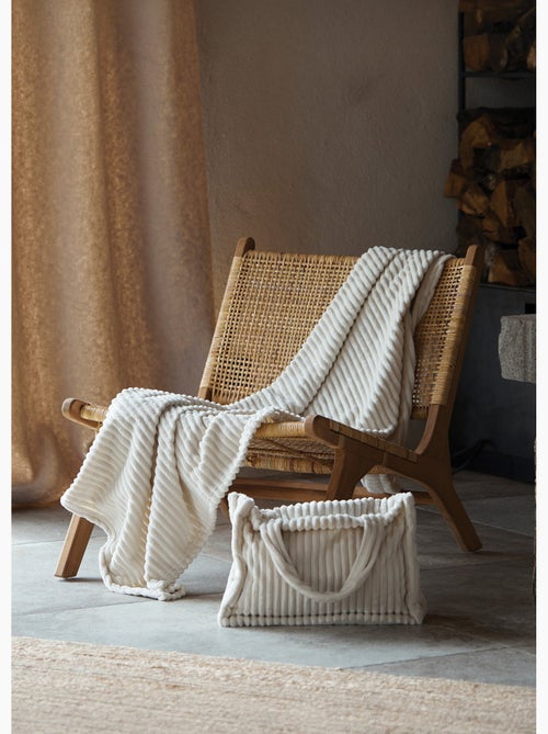 Ensemble plaid et sac doux côtelé - Kiabi