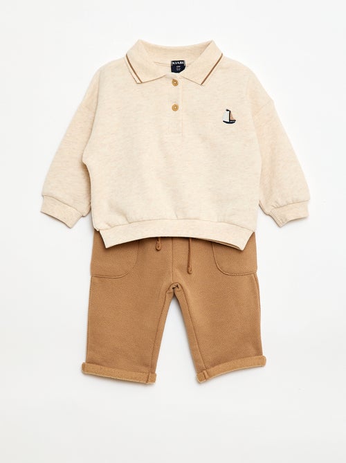 Ensemble polo + pantalon - 2 pièces - Kiabi