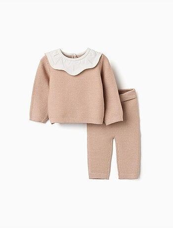 Ensemble pull et pantalon en maille