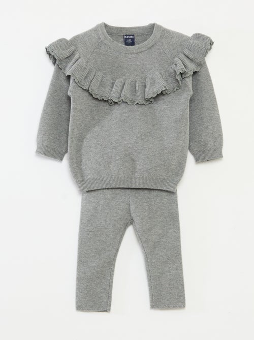 Ensemble pull + legging en maille - Kiabi
